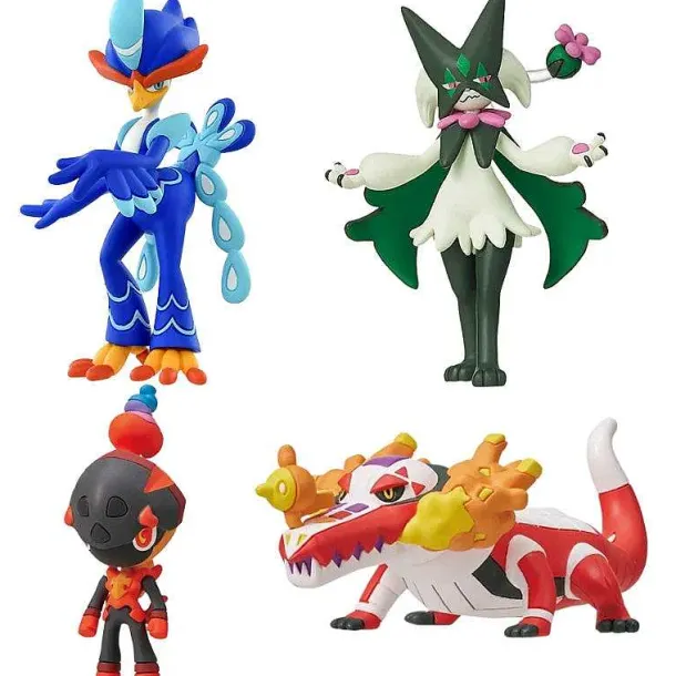 Pokemon Figuren Skeledirge, Meowscarada, Quaquaval, Charcadet - Paldea Region