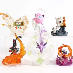 Pokemon Flareon Jolteon Umbreon Eevee Vulpix Rowlet Jigglypuff Cubone Litten Espeon Absol Sammel Figuren