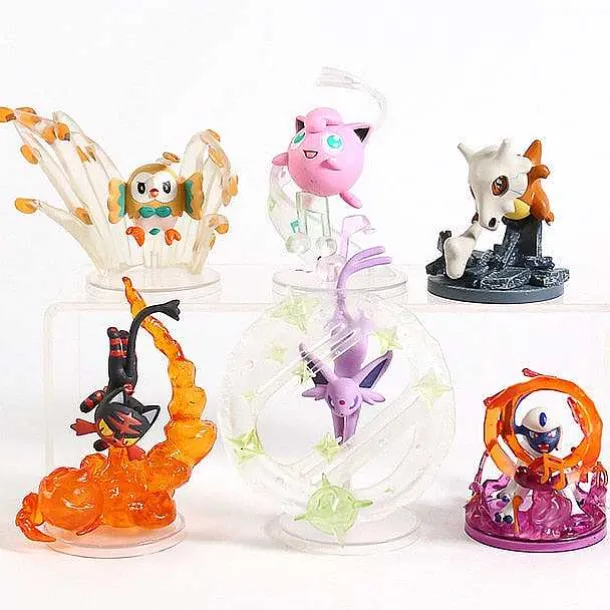 Pokemon Flareon Jolteon Umbreon Eevee Vulpix Rowlet Jigglypuff Cubone Litten Espeon Absol Sammel Figuren