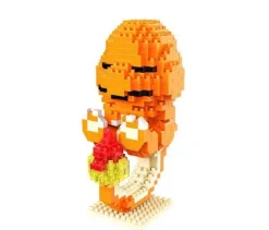 Pokemon Glumanda Charmander Nanoblock Baustein Figur, 609 Teile