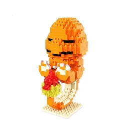 Pokemon Glumanda Charmander Nanoblock Baustein Figur, 609 Teile