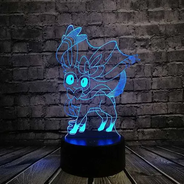 Pokemon Go 3D Led Lampe Mit Farbwechsel (Nachtlicht, Tischlampe)