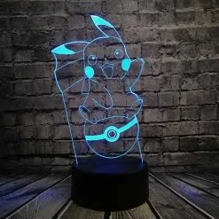 Pokemon Go 3D Led Lampe Mit Farbwechsel (Nachtlicht, Tischlampe)