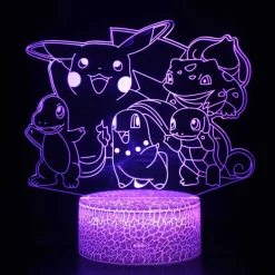 Pokemon Go 3D Led Lampe Mit Farbwechsel (Nachtlicht, Tischlampe)