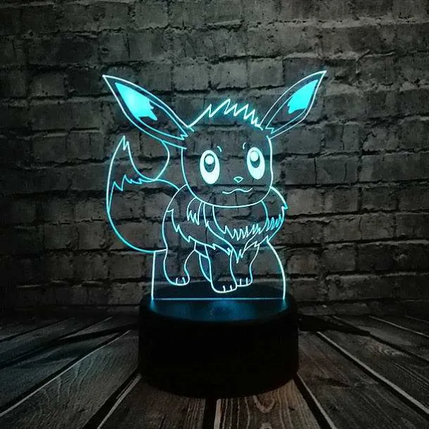 Pokemon Go 3D Led Lampe Mit Farbwechsel (Nachtlicht, Tischlampe)
