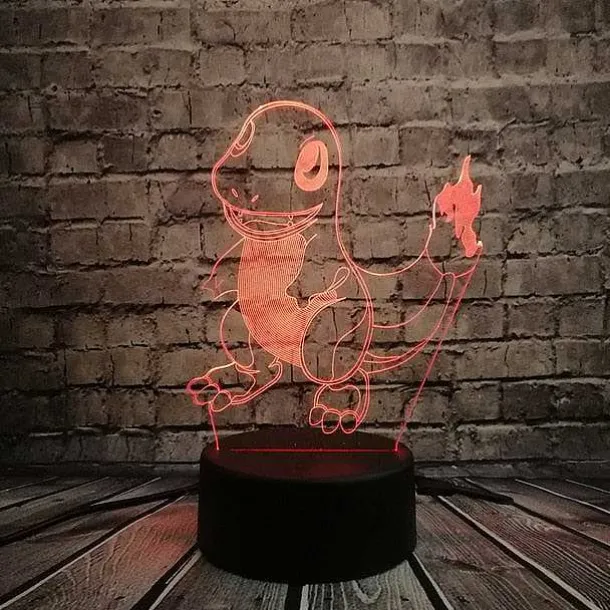 Pokemon Go 3D Led Lampe Mit Farbwechsel (Nachtlicht, Tischlampe)