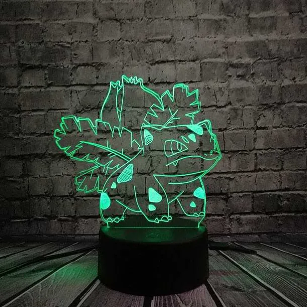 Pokemon Go 3D Led Lampe Mit Farbwechsel (Nachtlicht, Tischlampe)