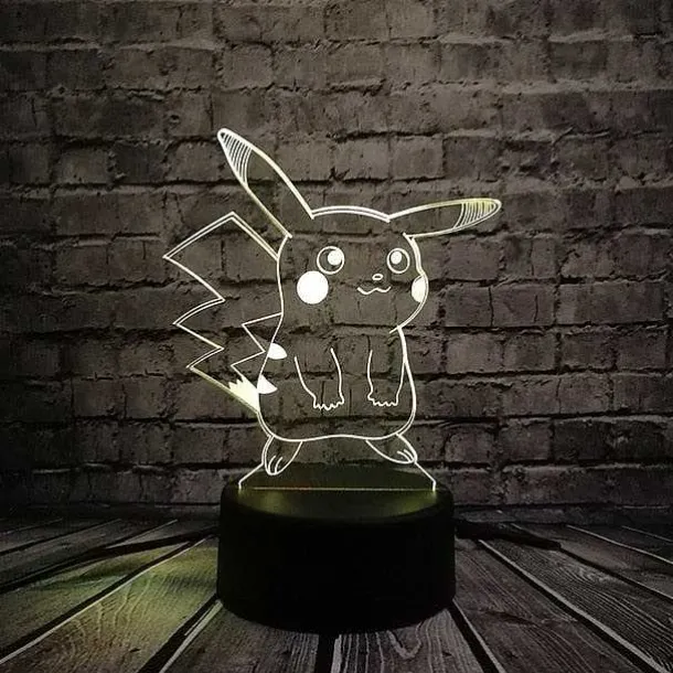 Pokemon Go 3D Led Lampe Mit Farbwechsel (Nachtlicht, Tischlampe)