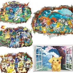 Pokemon Go Kawaii Pikachu Wandsticker