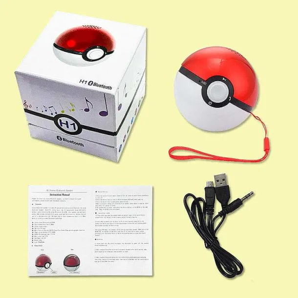 Pokemon Go Pokeball Portabler Super Bass Lautsprecher
