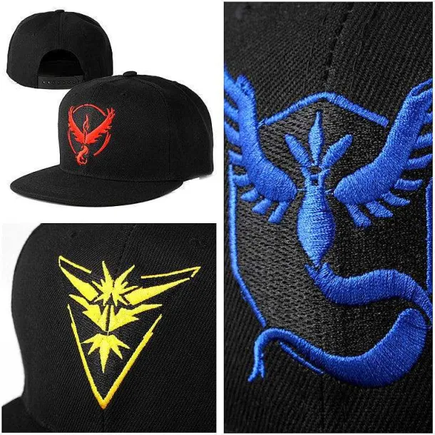 Pokemon Go Team Valor, Team Mystic, Team Instinct - Baseball Cap Snapback Cap