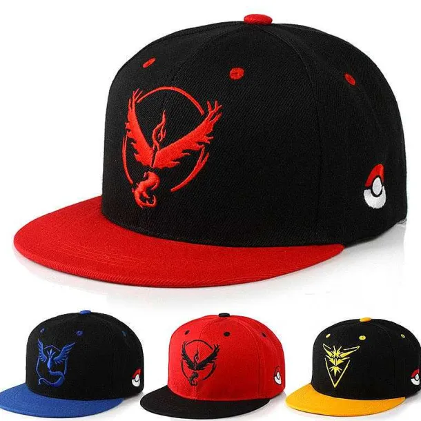 Pokemon Go Team Valor, Team Mystic, Team Instinct - Baseball Cap Snapback Cap