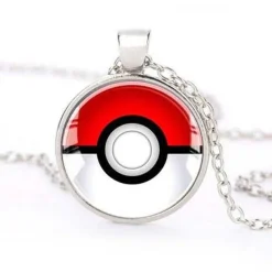 Pokemon Halskette Mit Pokeball-Anhanger