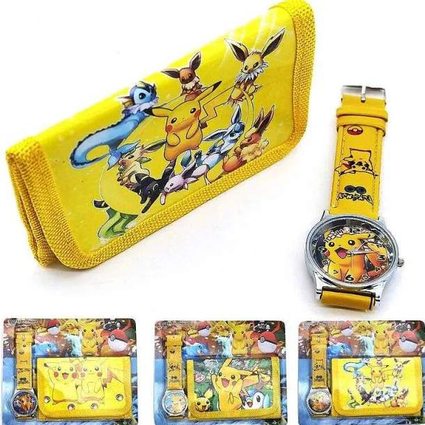 Pokemon Kinder Armbanduhr Mit Kinder Portmonee Set