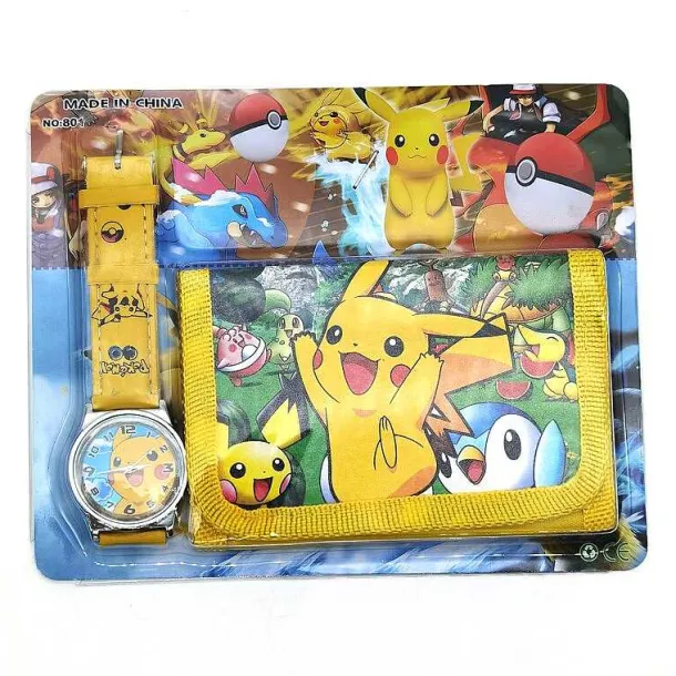 Pokemon Kinder Armbanduhr Mit Kinder Portmonee Set