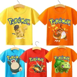 Pokemon Kinder Pikachu T-Shirt Fur Den Sommer Viele Motive