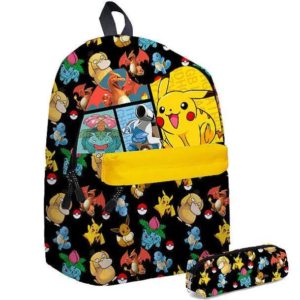 Pokemon Kinder Schulrucksack Und Stiftetui