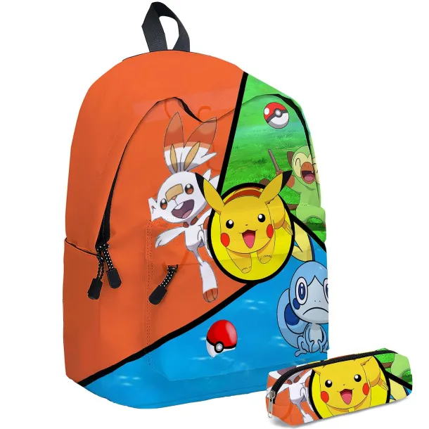 Pokemon Kinder Schulrucksack Und Stiftetui