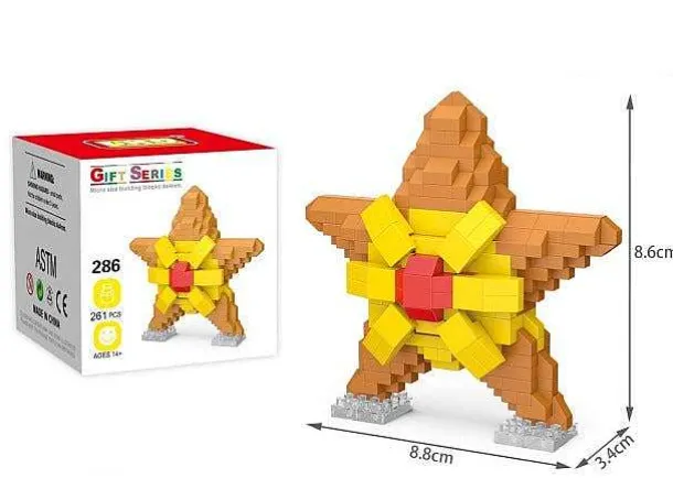 Pokemon Klemm-Baustein Figuren: Sterndu, Gengar, Pikachu, Floink, Kussilla, Rossana, Menki,