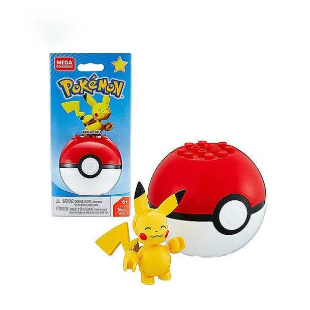 Pokemon Mega Construx Bauset Mit Figur Und Pokeball