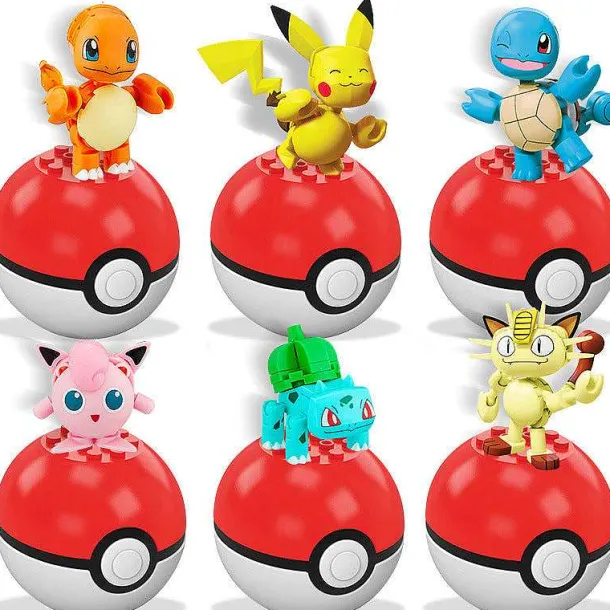 Pokemon Mega Construx Bauset Mit Figur Und Pokeball