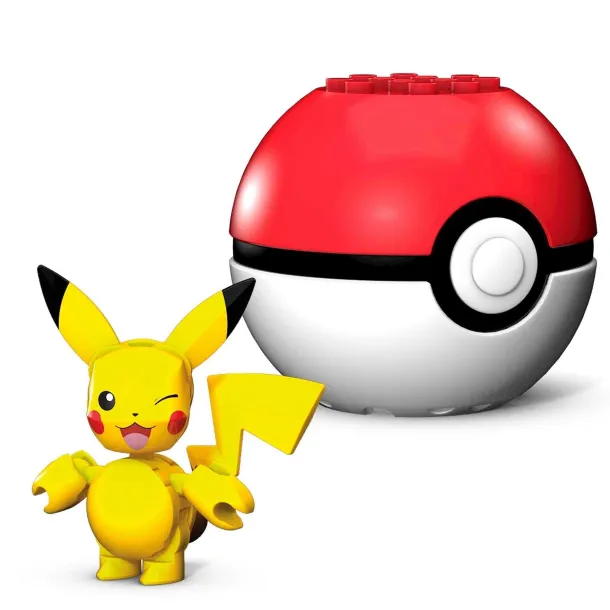 Pokemon Mega Construx Bauset Mit Figur Und Pokeball