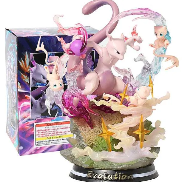Pokemon Mewtwo Mewtu Mew Statue Sammel Figur