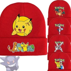 Pokemon Mützen Im Roten Winter Look - Viele Motive