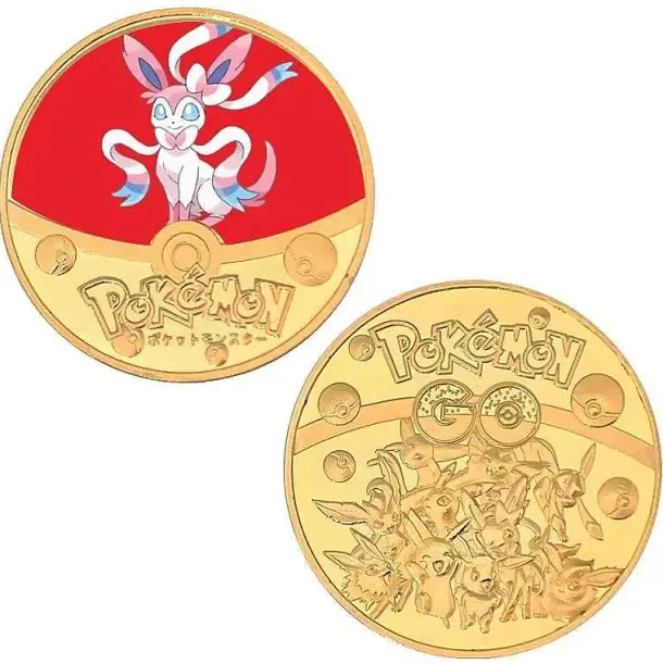 Pokemon Munzen Mit Verschiedenen Pokemon Mewtu, Quajutsu, Pikachu Mew, Genesect U. A.