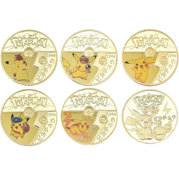 Pokemon Munzen Mit Verschiedenen Pokemon Mewtu, Quajutsu, Pikachu Mew, Genesect U. A.