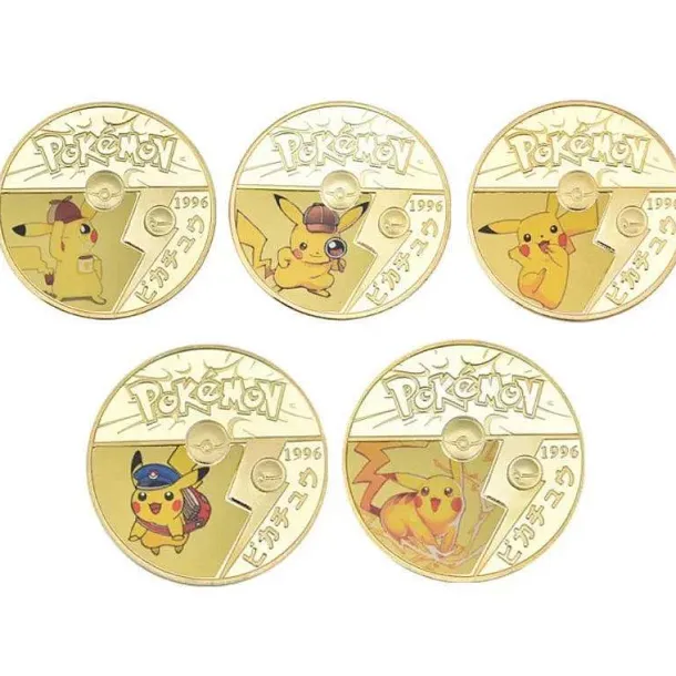 Pokemon Munzen Mit Verschiedenen Pokemon Mewtu, Quajutsu, Pikachu Mew, Genesect U. A.