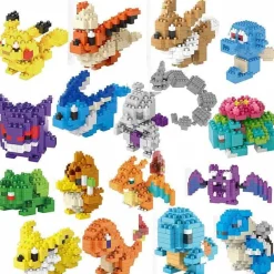 Pokemon Pikachu, Charizard Etc. Baustein Set (32 Motive Zur Auswahl)