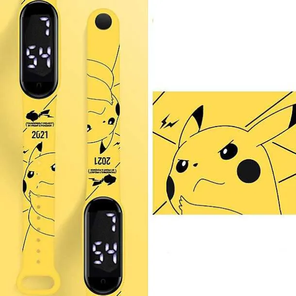 Pokemon Pikachu Elektronische Armbanduhr Mit Digital Anzeige