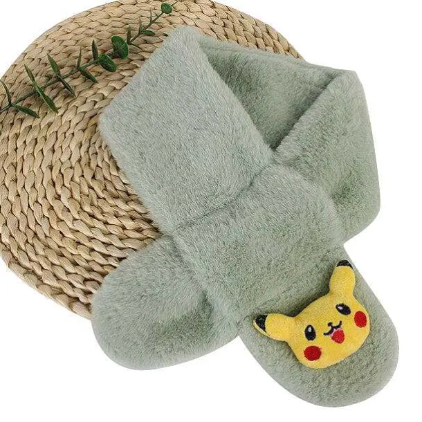 Pokemon Pikachu Flauschiger Winterschal Fur Kinder