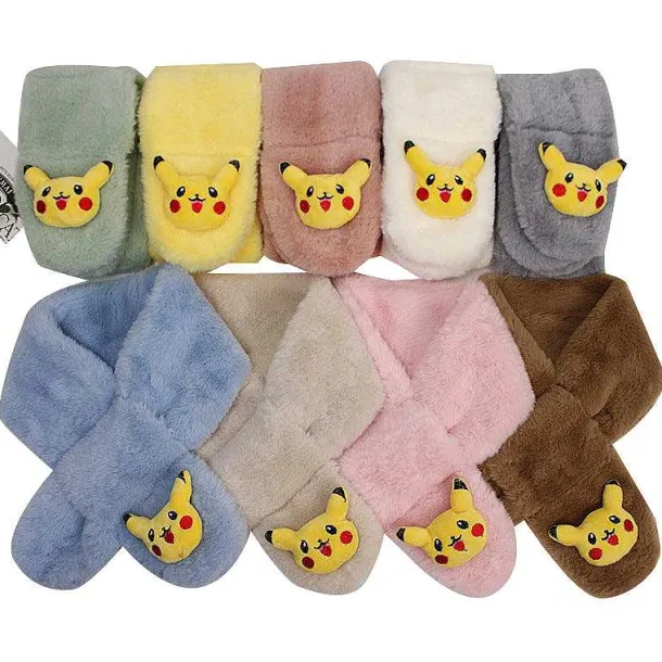 Pokemon Pikachu Flauschiger Winterschal Fur Kinder