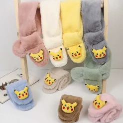 Pokemon Pikachu Flauschiger Winterschal Fur Kinder