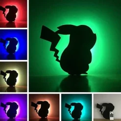 Pokemon Pikachu Lampe - Schatten Wandlampe