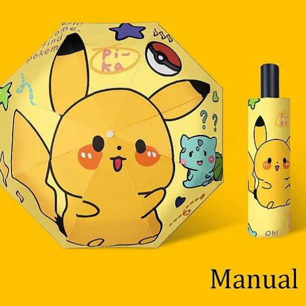 Pokemon Pikachu Regenschirme (Manuell Oder Automatik)
