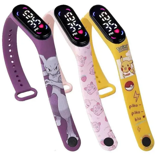 Pokemon Pikachu U. A. Digital Armbanduhr Fur Kinder