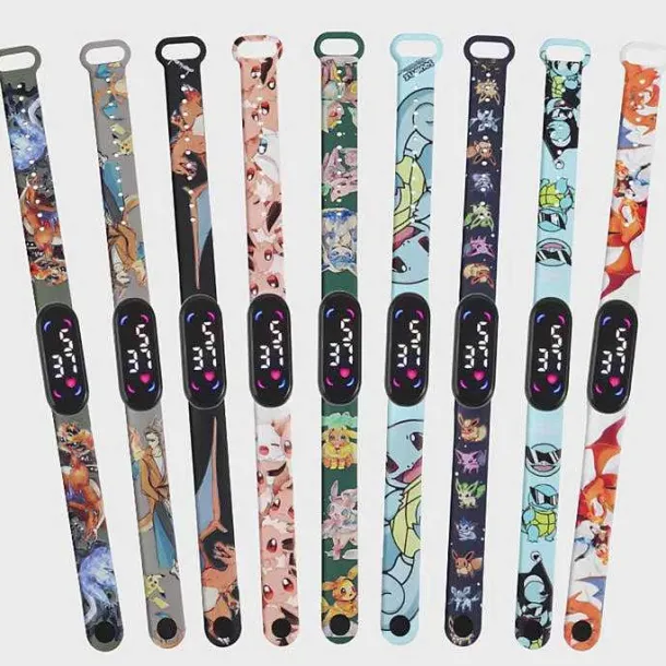 Pokemon Pikachu U. A. Digital Armbanduhr Fur Kinder