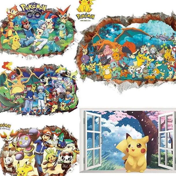 Pokemon Pikachu U. A. Wand Sticker