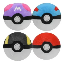 Pokemon Plusch Balle (4 Stk.) Master Ball Super Ball Great Ball Ultra Ball (Ca. 12Cm)