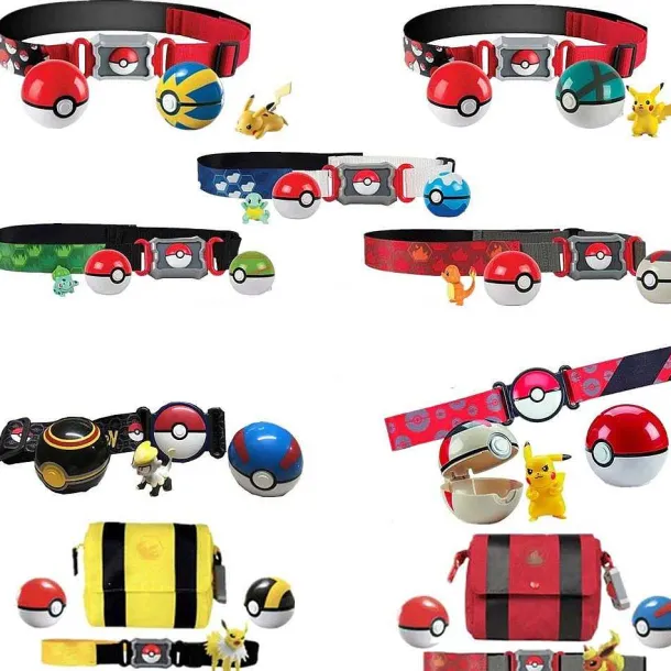 Pokemon Poke Ball Gurtel Mit 2X Pokeball Und 1X Figur