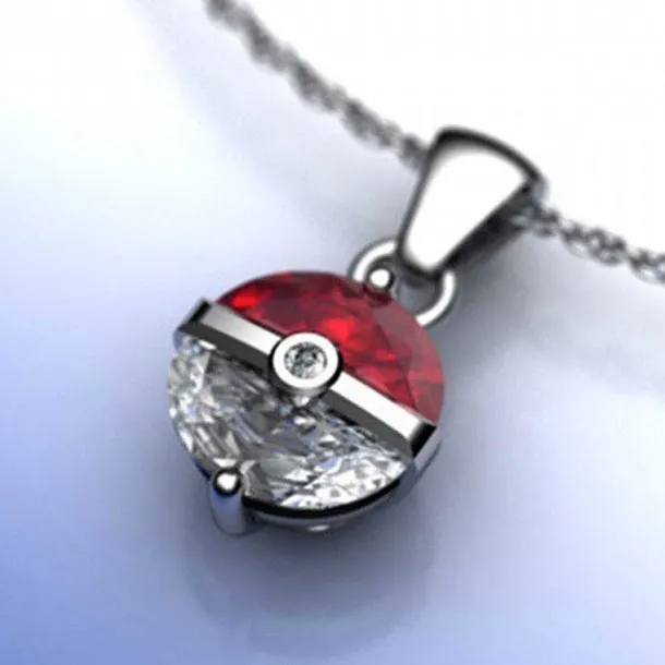 Pokemon Pokeball Halskette Mit Anhanger