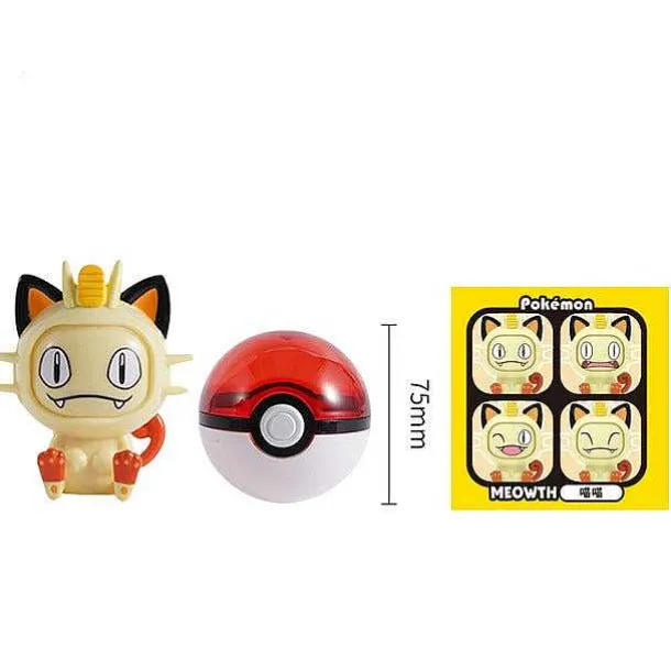 Pokemon Pokeball Mit Gesichtswechselnder Pokemonfigur