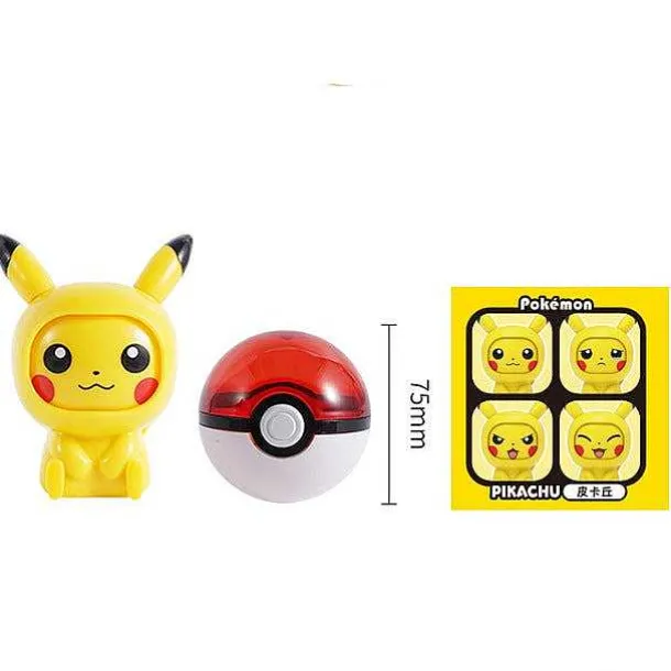 Pokemon Pokeball Mit Gesichtswechselnder Pokemonfigur