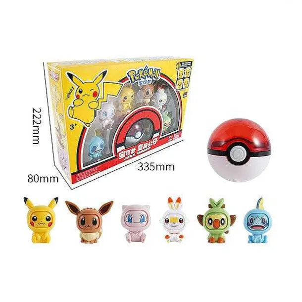 Pokemon Pokeball Mit Gesichtswechselnder Pokemonfigur