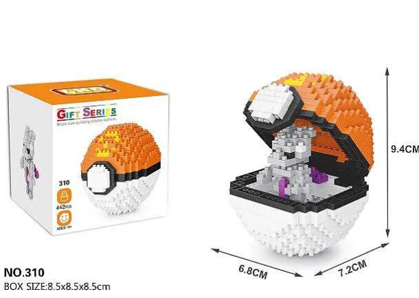 Pokemon Pokeball / Pokebälle Baustein Set
