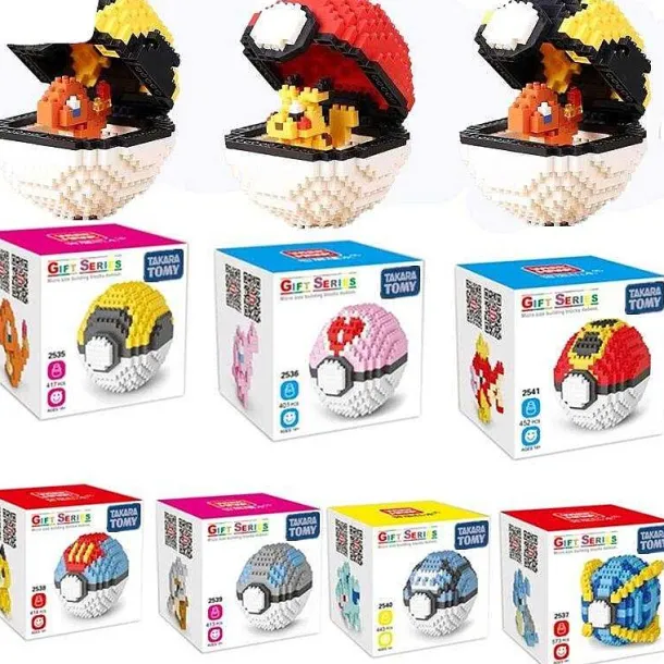 Pokemon Pokeball / Pokebälle Baustein Set