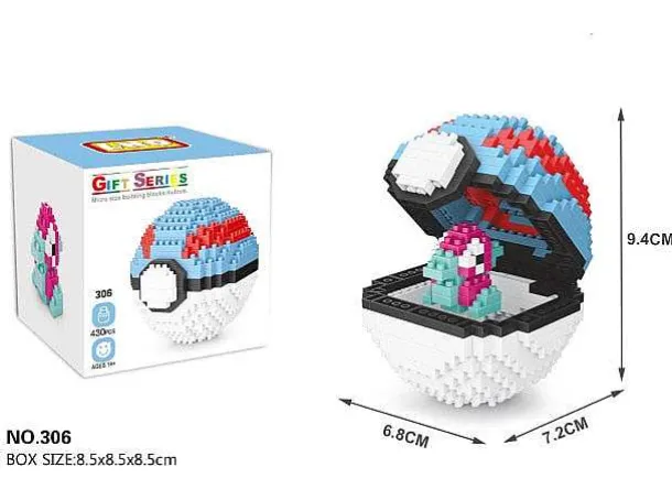Pokemon Pokeball / Pokebälle Baustein Set